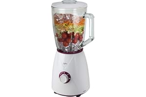 Jata, BT265, Batidora de Vaso 1300 w, 4 Cuchilla dentada de acero inoxidable, 2 velocidades y Pulse, Jarra desmontable, Pica 