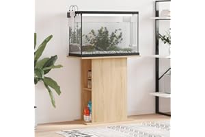 Homgoday Aquariumständer Aquarium Tisch Aquarium Unterschrank Aquarienunterschrank Terrarium Schrank Aquarien Schrank Sonoma-Eiche 36x75x72,5 cm Holzwerkstoff