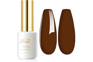 Imtiti Smalto Semipermanente Unghie Marrone, 15ml Smalti Semipermanenti Per Unghie Marrone UV Led Soak Off Smalto Gel Unghie UV Naturale Gel Nail Polish Per Uso Professionale e Domestico