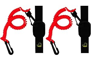 Survival Duck 1.8m Kayak Paddle Leash - Safety Accessories Holder, Tether for Paddle & Fishing Rod - Kayaking & Canoe