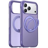 Torras Apple iPhone 17 Pro Max ile Uyumlu Ostand R Air MagSafe Kılıf, Mor, Askeri Seviye Koruma, 360&deg; D&ouml;nerli Stand