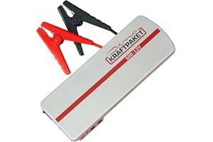 ‎DINO KRAFTPAKET Dino KRAFTPAKET 12V-600A Starthilfegerät 66.6Wh 18000mAh | KFZ Starthilfe Powerbank für Diesel & Benziner | Autobatterie Motorradbatterie |Blei-Säure, GEL, EFB, AGM-Batterie | Für Auto Motorrad Boot