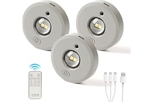 Viaik Luce Led Sottopensile, Luci per Armadio con Telecomando, Senza Fili Luce Sottopensile Cucina Led, Dimmerabile, Ricarica di Tipo C Adatto per Armadi, Cucine, Camere da Letto, 3-Pack