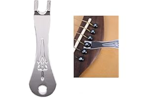 WANLIAN Guitare Acoustique Haut De Gamme Chevilles Extracteur en Alliage De Zinc Chaîne Peg Extracteur Retrait Tirer Outil Accessoires pour Guitare Argent