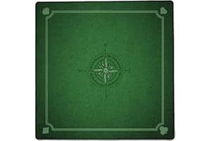 Immersion - Tapis de Jeux de Cartes et de société Imprimé en France - Haute qualité antidérapant - Offline (76/76cm, Carte Vert)