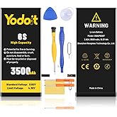 Yodoit Batteria per iPhone 6S 3500mAh Batteria di Ricambio, Aggiornamento della capacità Alta Capacità 0 Ciclo Li-ion Batteri