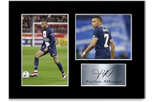 Photo dédicacée de Kylian Mbappe France avec autographe A4