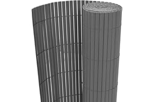 vidaXL Recinzione da Giardino a Doppio Lato Pannelli Arella Canniccio Veneziana Frangivento Recinto Barriera Decorativa 150x500 cm Grigia