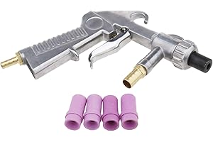 ENET YINETTECH 8 in 1 Sandstrahlpistole Air Siphon Feed Sandstrahlpistolen 4,5 mm / 5 mm / 6 mm / 7 mm Keramikdüsenspitzen Kit