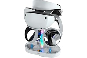 SPARKLENUT Controller Ladestation, Kühlungs Ladestation, Ladestation kompatibel mit Playstation VR 2, Controller Ladestation mit LED-Anzeige (Regnbågsljus)