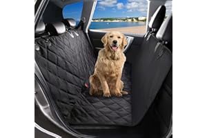 Petnice Pet Back Seat Covers, Waterproof Scratch Proof Nonslip Dog Travel Hammock with Seat Anchors for Cars Trucks SUV, Car Boot Liner