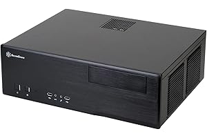 SilverStone SST-GD05B USB 3.0 - Grandia HTPC Micro ATX obudowa komputerowa, cicha wysoka wydajność przepływu powietrza, czarna