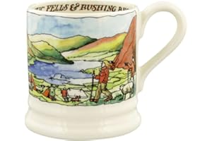 Emma Bridgewater Duży kubek 1/2 litra, ceramiczny kubek do kawy duży - kubek z kamionki, cappuccino, latte, kawa, filiżanka do herbaty - piękne kubki, prezent urodzinowy - kubek do kawy The Lake