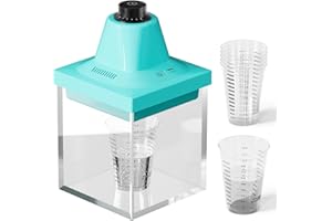 Profey Rimozione Bolle in Resina, Degasatore per Resina Epossidica per Rimuove Il 99% Bolle in 9 Minuti, 95kpa Degasatore per Resina Epossidica con 5 Misurini, per la Creazione Artigianale-Blu