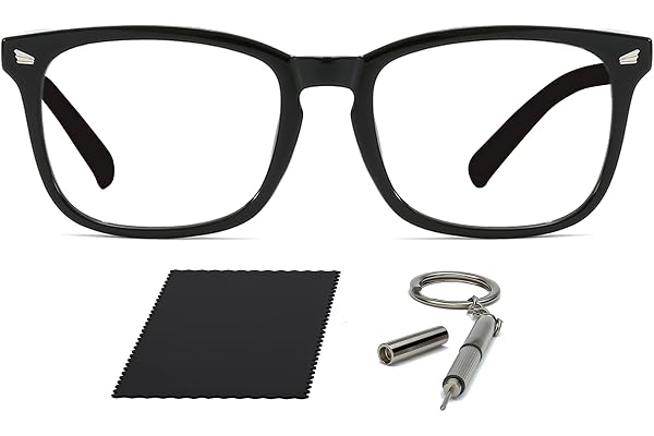 Riccardo Materossi - Lunettes anti-lumière bleue de qualité supérieure à 99,9 % (380–410 nm) - Réduit les maux de tête et améliore la qualité du sommeil