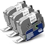 Labelwell Nastro Laminato Compatibile per Brother TZe-251 TZe251 TZ251 TZ 24mm x 8m Tape Cassetta per Brother P-touch PT-P710
