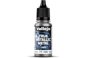Vallejo True Metallic Metal 77120 (ljus) Obsidian svart (18 ml)
