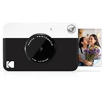 KODAK Printomatic Fotocamera Istantanea Con Carta Zink 20 Fogli + Custodia Morbida – Colore Giallo, Stampa 5MP, Adesiva 2x3