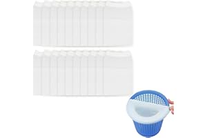 JECDFS Lot de 20 Chaussettes pour Skimmer Piscine - Filtre Skimmer Piscine, Préfiltre Skimmer, Filet Skimmer Piscine, Chaussette Skimmer de Surface, Accessoires de Nettoyage pour une Eau Claire et Propre