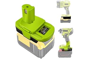 URUN DM18RL Battery Adapter for Dewalt to Ryobi Battery Adapter, Convert Dewalt 20V Llithium Battery to Ryobi 18V P107 P108 Battery with 5V 2.1A MAX USB Charge
