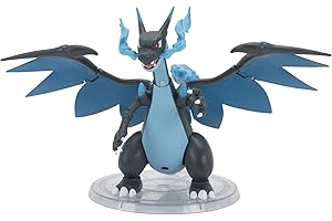 Pokémon PKW3428 - 15cm Select Figure - Mega-Glurak X, offizielle bewegliche Figur