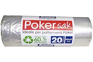Bama 60 Buste Sacchi per PATTUMIERA Poker Sacco Busta Raccolta DIFFERENZIATA