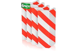 NURADA Paracolpi Garage da Muro in Schiuma – 4 UNITÁ – Protezione – Proteggi Auto – Pannelli – Previene Urti e Graffi – Dimensioni 40x20x2cm (Rosso e bianco)