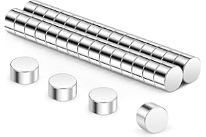 Wukong Mini aimants néodyme, 5x3mm | 30 pièces Aimants petits mais puissants pour réfrigérateur, bureau, imprimante 3D, maquette et projet DIY