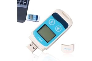 RUNGAO Rilevatore di Temperatura e Registratore Data Logger RC-5 Sensore Interno Misuratore 32000 Punti Impermeabile