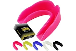 LUMAZU Mouth Guard Gum Shield - Mouthguards for Adult Senior Junior Kids Youth Great for School Combat Sports Rugby Soccer Hockey Muay Thai MMA Boxing Martial Arts Basketball with Case (Kids, Pink)