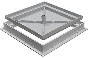 Jardibric - Tampon Creux à Carreler + Cadre 40 x 40 cm (Compatible avec le regard) en polypropylène renforcé