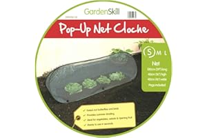 GardenSkill Pop-Up Garden Cloche Tunnel - Mini Grow House and Plant Protection Cover with Butterfly Net (1.5m x 0.6m x 0.6m high)