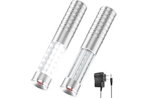 YYYuYong Multicolor Palos luminosos fluorescentes,Palos LED, Palos luminosos para fiestas de boda, cumpleaños, Halloween, Navidad (2PCS Silver)