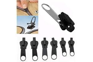 EUNMSI Fix Zip Puller,Zip Slider Repair Instant Kit,Fix Zipper Removable Rescue Replacement Pack,Instant Zipper Change kit,for Coats, Jackets,Luggage,Backpacks (OPP-6 pcs)