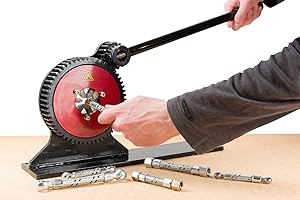 BRADO INDUSTRY SUPPLIES 6-Backen Niederdruck Schlauchpresse mobil & manuell - für Schlauch-Ø 6-38mm - Kraftstoffschlauch Hydraulikschlauch Pneumatik einfacher als hydraulische Presse (ohne Starter-Set)