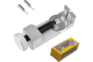LZZEM Professional Metal Watch Link Removal Kit 2 Extra Pins + Strap Link Pin Remover |Watchmaker's Repair Tool Set with Belt Sizer