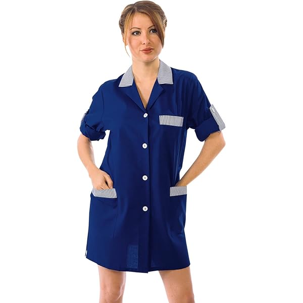 Giacca Isacco York - Taglia XL, Bianco/Riga Blu, Tessuto Poliestere-Cotone 195 Gr/m² - Foto 10