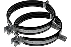 Vent Systems Ø125mm 2 Stücke Rohrschelle für alle Arten der Belüftung, runde gerade Kanäle an Wand oder Decke anschließen. mit Gummi zur Geräuschunterdrückung