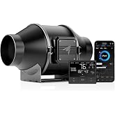 AC Infinity CLOUDLINE PRO T4 100mm Quiet In-Line Duct Fan with Temperature VPD Controller, Built-in WiFi App Control, Exhaust
