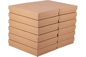 BENECREAT 12 Pack Scatole di Cartone Kraft per Collana 18x12.5x3cm Grande Scatola Regalo Rettangolare Bracciale e Orecchini Perfetto per Compleanni Matrimonio Festival San Valentine's Day