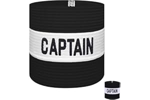 VerteLife Kapitänsband Spielführerbinde für Fußball und Rugby, Gummielastische Armbinde Kapitän Armbinde, Captains Armband für Erwachsene - Schwarz