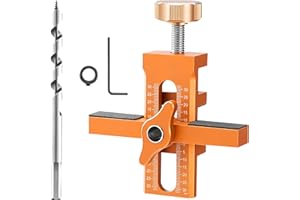 KOUAMOR Gabarit de charnière de porte, gabarit de montage de porte d'armoire, gabarit de charnière d'armoire, outil d'installation de porte d'armoire, outil d'installation de porte d'armoire en alliage