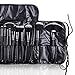 CDC® 32 PCS Professional Cosmetic Facial Kit Makeup Brushes - Makeup Brushing Tools Brush Set - Premium Make Up Brush Set - Kabuki Foundation Blusher Powder Foundation Eye shadow Eyeliner Lip Brush - Make Up Brush Kits with Black Leather Case