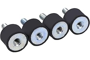 ‎TKSE TKSE Gummihalterung, 4 Stück M8 M6 Gummi-Vibrationsisolationshalterungen Gummihalterungen Stoßdämpfer Anti-Vibrations-Silentblock-Spulen(VD20*15 M6*18)