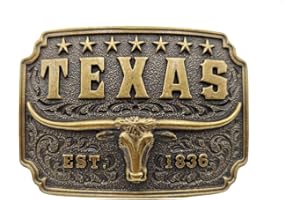XWEST Western Cowboy Classic Texas Longhorn Bullhead Belt Buckle