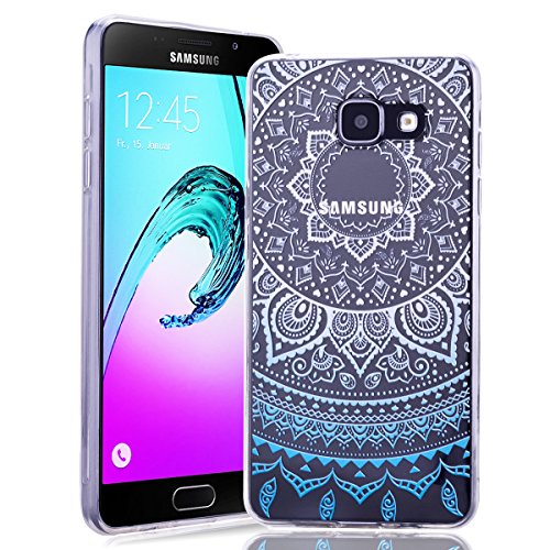 Funda para Samsung Galaxy A5 2016 SMART LEGEND Ultra Slim Carcasa de Silicona TPU Suave con Mandala Colorido y Gradient Color Dise  o Flexible Resistente Ara  azos Trasera TPU Protector Bumper Protecci  n Case Cover Funda Cascara para Samsung Galaxy A5 2016 - Patr  n de Azul Claro Girasol