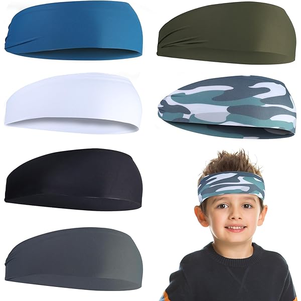 Set 4 Fasce Sudore Per Bambini - Sportive, Traspiranti, Multicolore - Foto 6