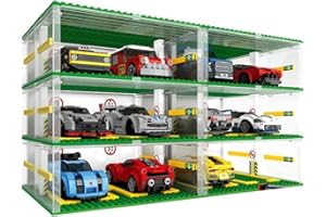 CIJINAY Garage per auto Sportiva Speed Champions, 3 Strati Set Costruibile Parcheggio Modulare Espandibile, da Corsa Racing Giocattolo Regalo Creativo (2)