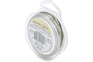 Artistic Wire Tarnish Resistant Craft Wire, Tinned Copper (Silver Color), 22 Gauge / .64 mm