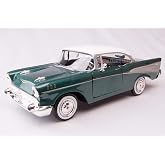 1:24 &Ouml;l&ccedil;ek 1957 Chevy Bel Air Die-Cast Metal Model Araba, A&ccedil;ılabilir Kapılı Detaylı Klasik Amerikan Otomobili, Koleksiyon ve 